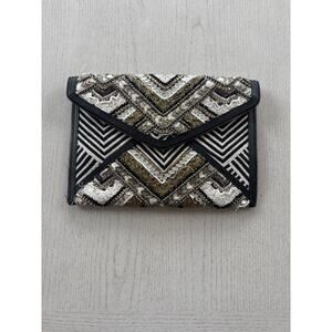Rebecca Minkoff Wonder Leo Envelope Beaded Clutch Bag Purse